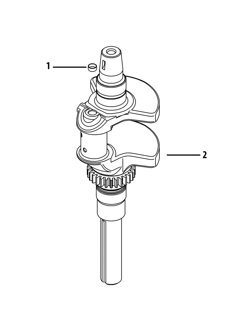Kohler Kt730-3012 Crankshaft Diagram and Parts List for RZT-L42KH (17BRCACS009-17BRCACS010)(2015) Cub Cadet Lawn Tractor